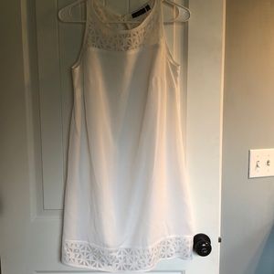 Sleeveless white dress